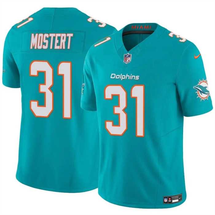 Men & Women & Youth Miami Dolphins #31 Raheem Mostert Aqua 2023 F.U.S.E Vapor Limited Stitched Jersey->miami dolphins->NFL Jersey